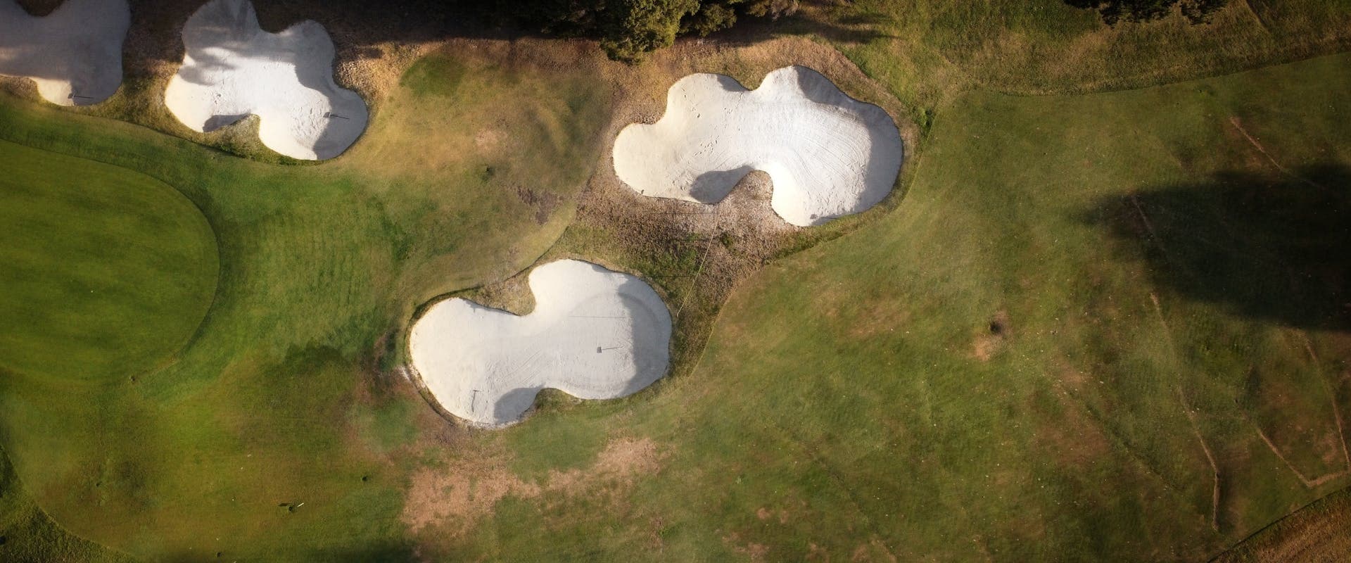 Aerial view of a golf course