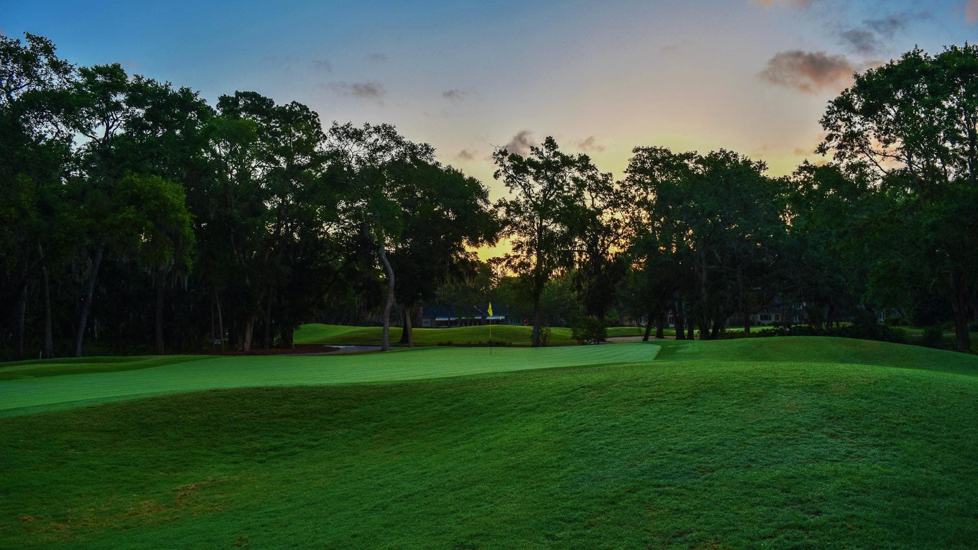 Golf course at dawn